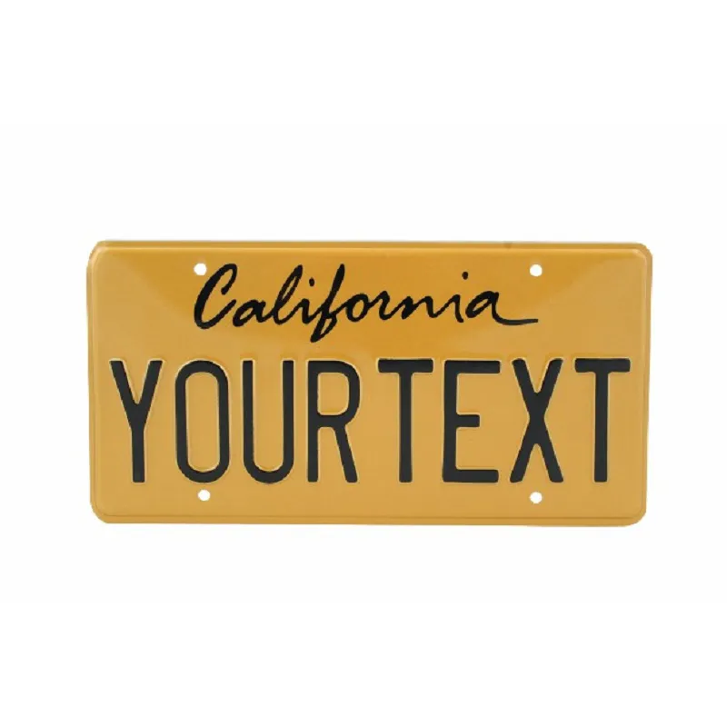 Retro preget nummerskilt