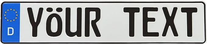 Tilpasset europeisk landsidefelt-lisensskilt